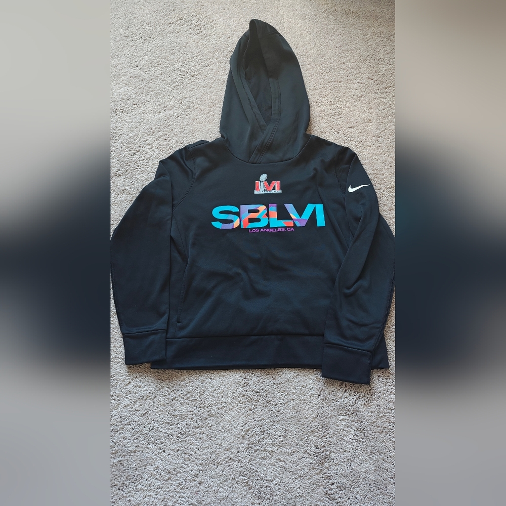 Nike Black Mesh Hoodie Superbowl LVI